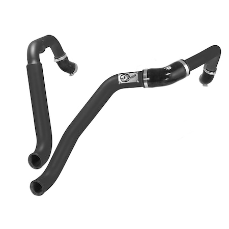 Afe Hot Side Pipe, Powder Coated, Black, Stainless Steel, With Couplers/Clamps 46-20218-B